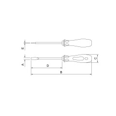 CHAVE DE FENDA PONTA CHATA 5X100MM 3/16X4” - TRAMONTINA PRO REF 44130021