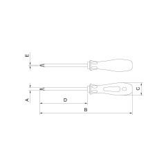 CHAVE DE FENDA PONTA CRUZADA 6X125MM 1/4X5” - TRAMONTINA PRO REF 44135029