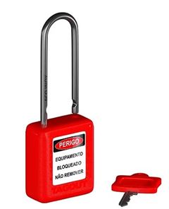 CADEADO PLAST HAST INOX 50,8MM VERMELHO